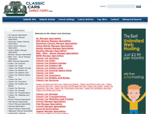 Tablet Screenshot of classiccarsdirectory.com